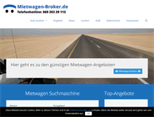 Tablet Screenshot of mietwagen-broker.de